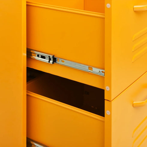 Lady Jillian -  Drawer Cabinet Mustard Yellow 80x35x101,5 cm Steel